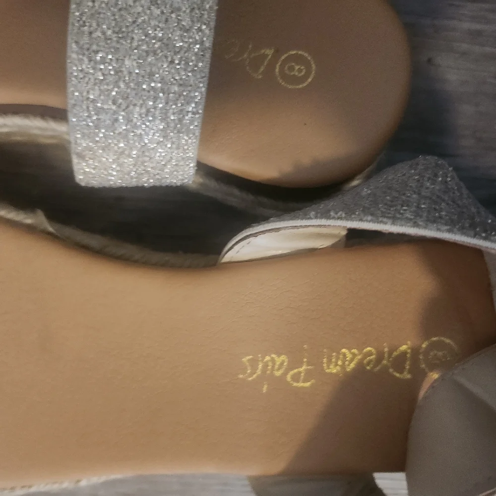 Dream Pairs Gold Glitter Espadrille Platform Sandals